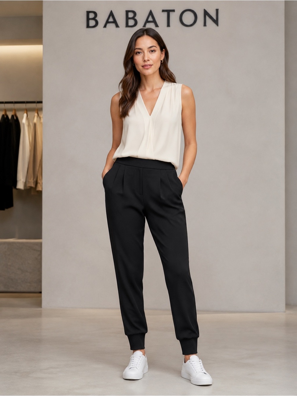 Aritzia Babaton Harvey Pant Black Size 4 Japanese Fabric Joggers